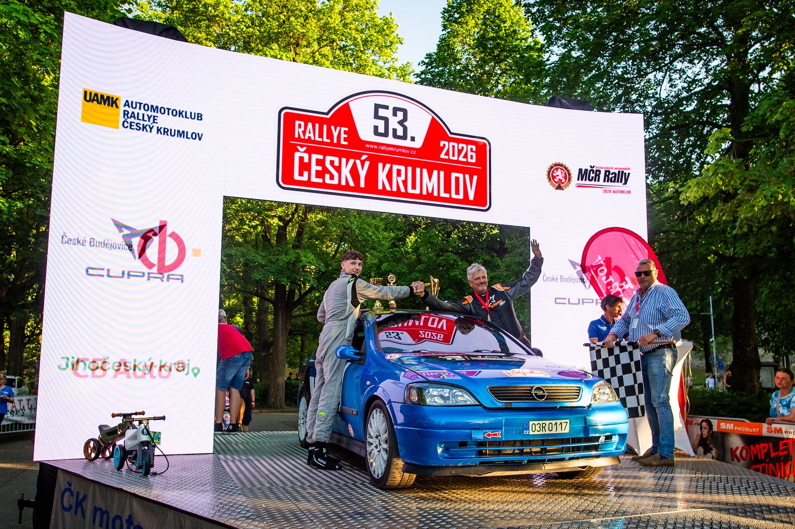 Cílová rampa Jelení zahrada – Rallye Český Krumlov